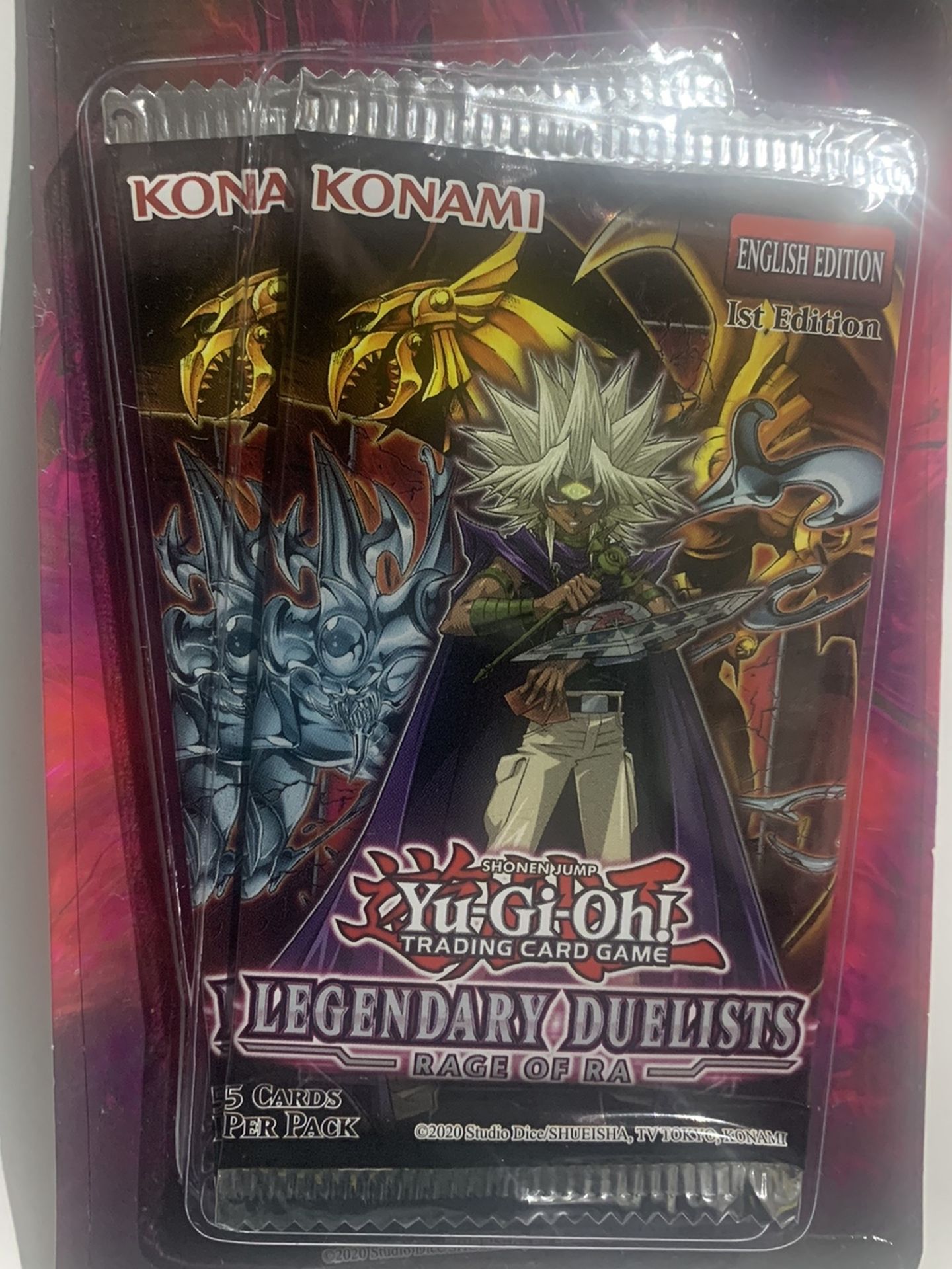 2x Yu-Gi-Oh! Legendary Duelists Rage Of RA Blister Booster Pack!