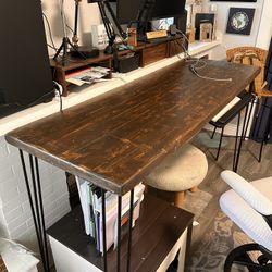 solid wood standing desk 