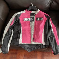 Women’s Motorcycle Jacket With Protective Plates