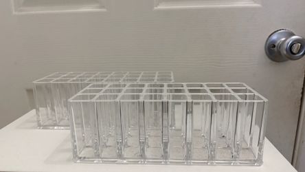 Acrylic Lipstick / Lip Gloss Organizer 48 Space Beauty Cosmetic Storage - Clear