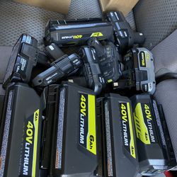 Ryobi Baterias 18 Volt Y 40 Volt