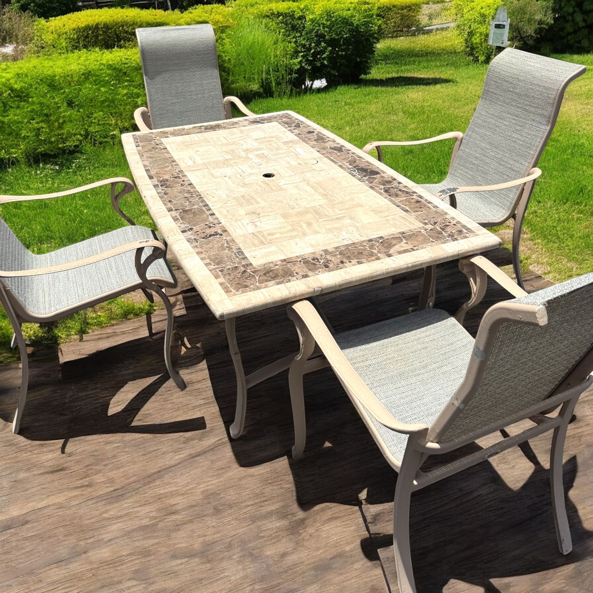 Patio Set With 4 Chairs 