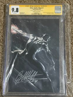 Silver surfer black # 1 dell otto virgin signed cgc ss 9.8 marvel comic