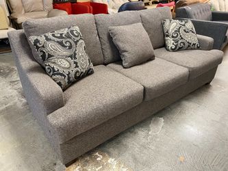 ASHLEY Salt & Pepper Slope Arm Sofa