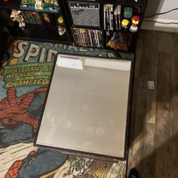 Abstract 4 blocked mirrored shelf