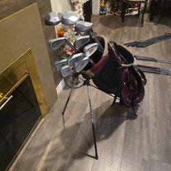  GOLF CLUBS W/ SUN MOUNTAIN SL3.5 STANDBAG (12 CLUBS SET)