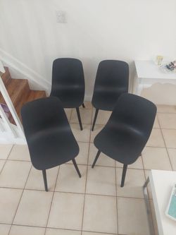 LOT OF 4 - IKEA  Odger Dinning Chairs BLACK