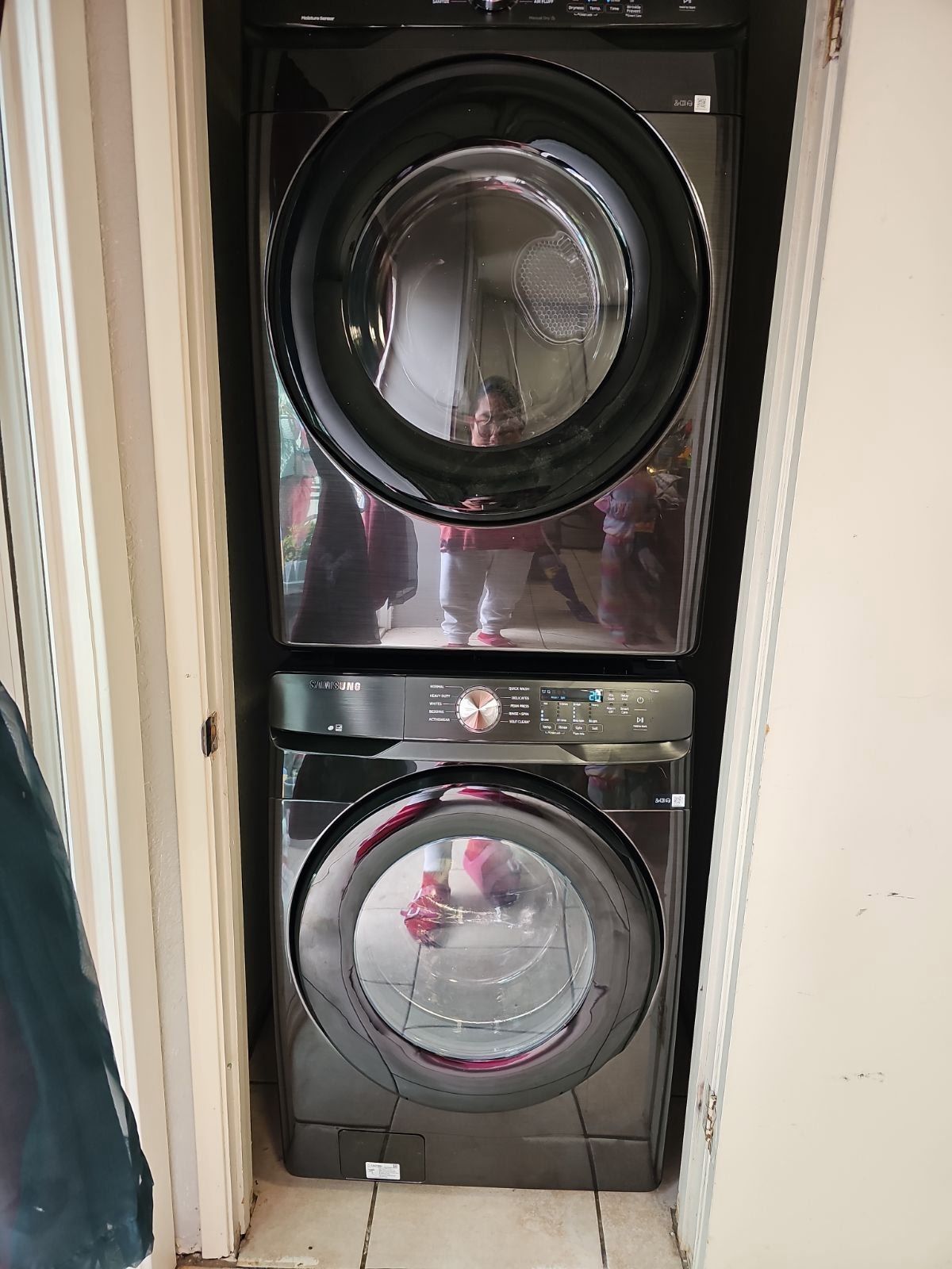 washer and electric dryer