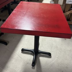 Red Metal Table 