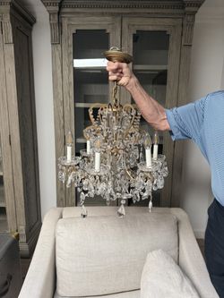 Restoration Hardware Gold Chandelier