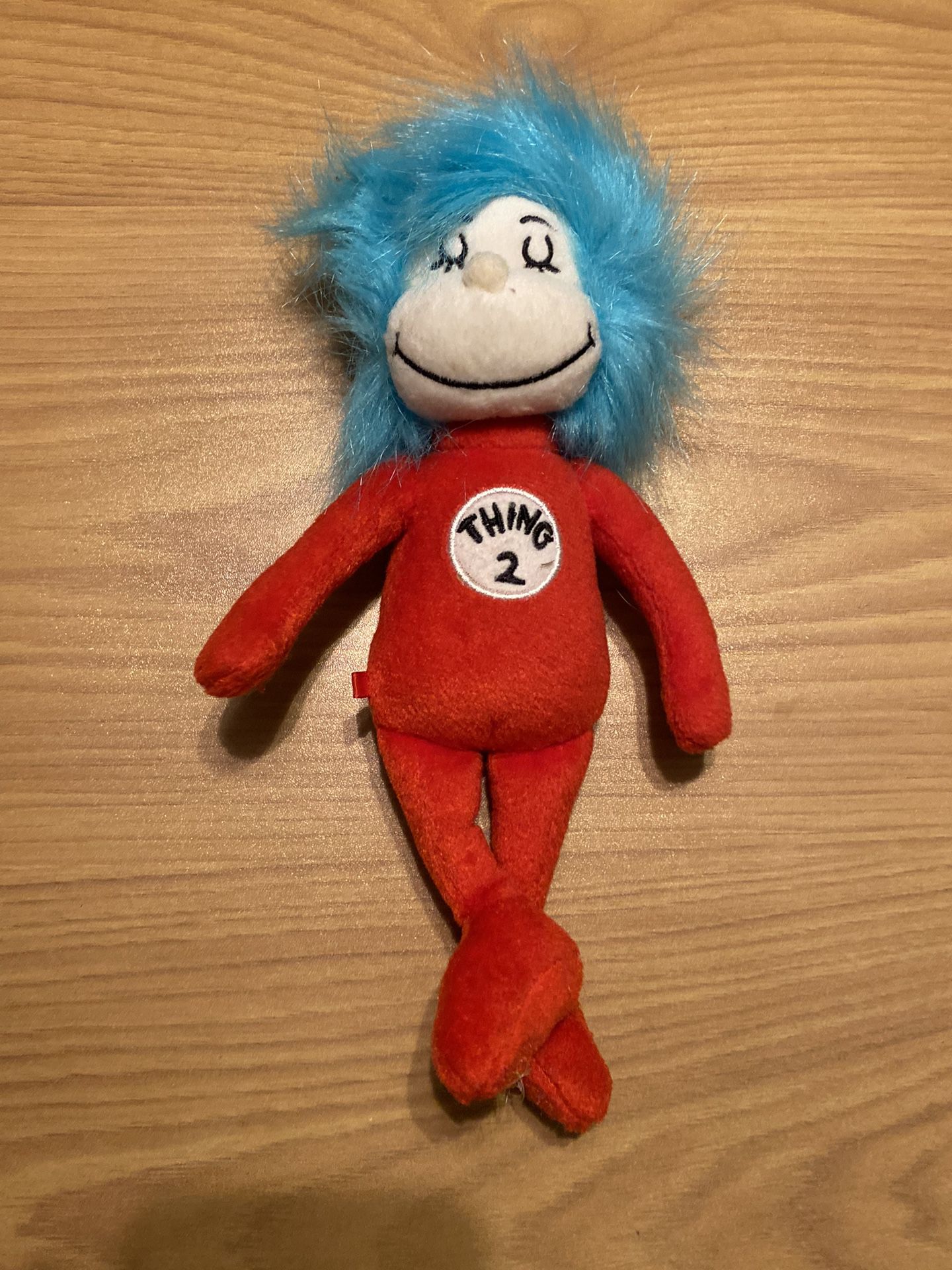 Dr. Seuss thing 2 two Manhattan toy plush stuffed animal red blue hair