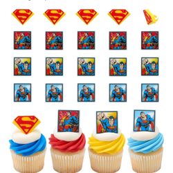 Superman Cupcake Rings
