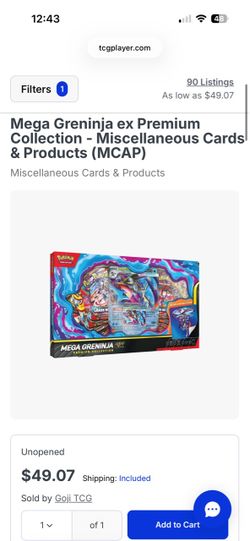 Greninja EX box