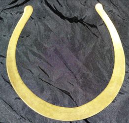 Hammered Brass Choker Necklace