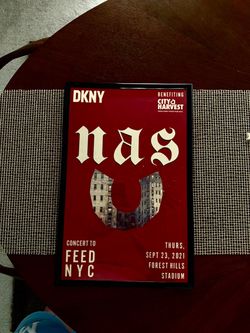 Nas Concert to Feed NYC Framed Poster 2021