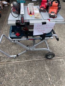 Bosch 4100 table saw on rollers