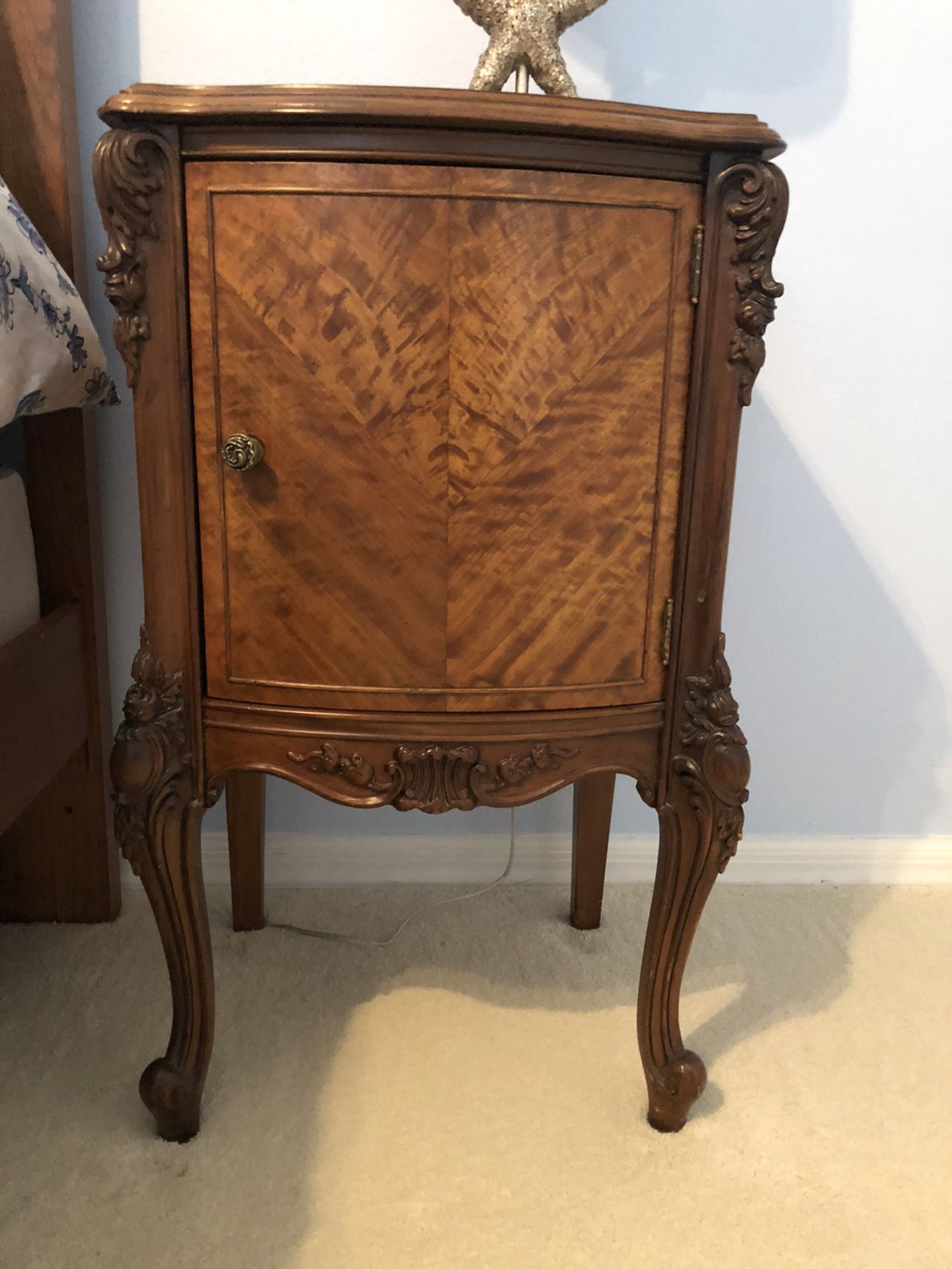 Antique bedside table. Refinished. Perfect condition