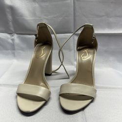 Sam Edelman Block Ivory Heels 7 1/2