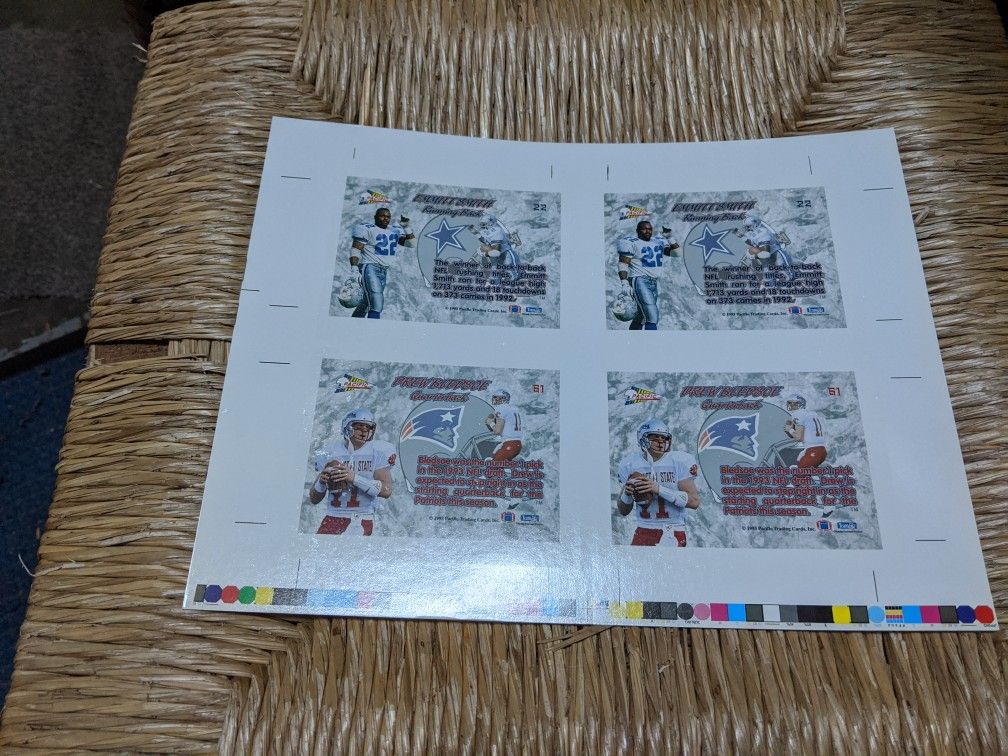 Pacific trading cards, uncut insert foil cards