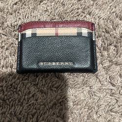 Used burberry leather card holder