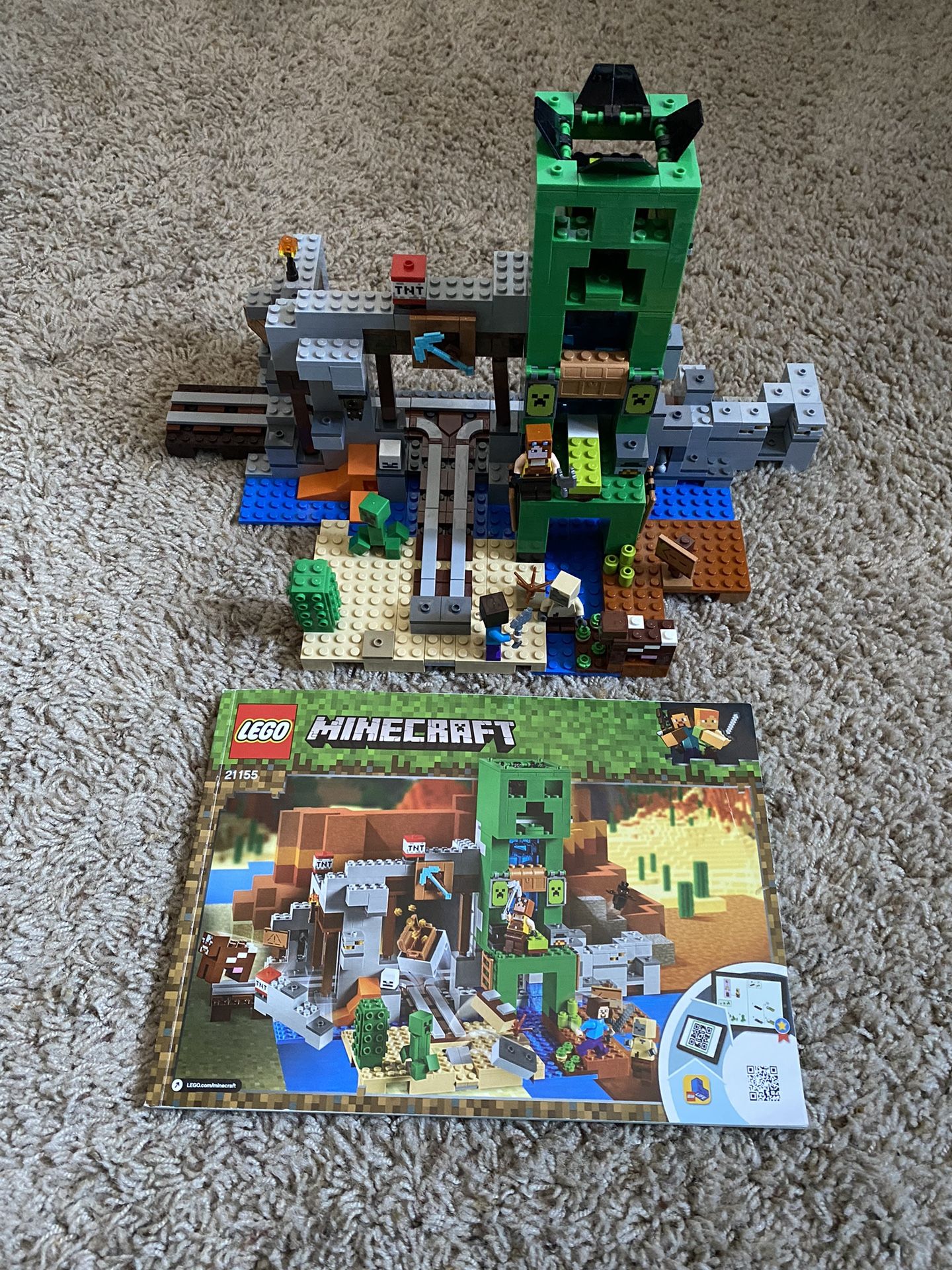 HOT Minecraft Lego Creeper Mine 21155 Mine 21155 Lego The