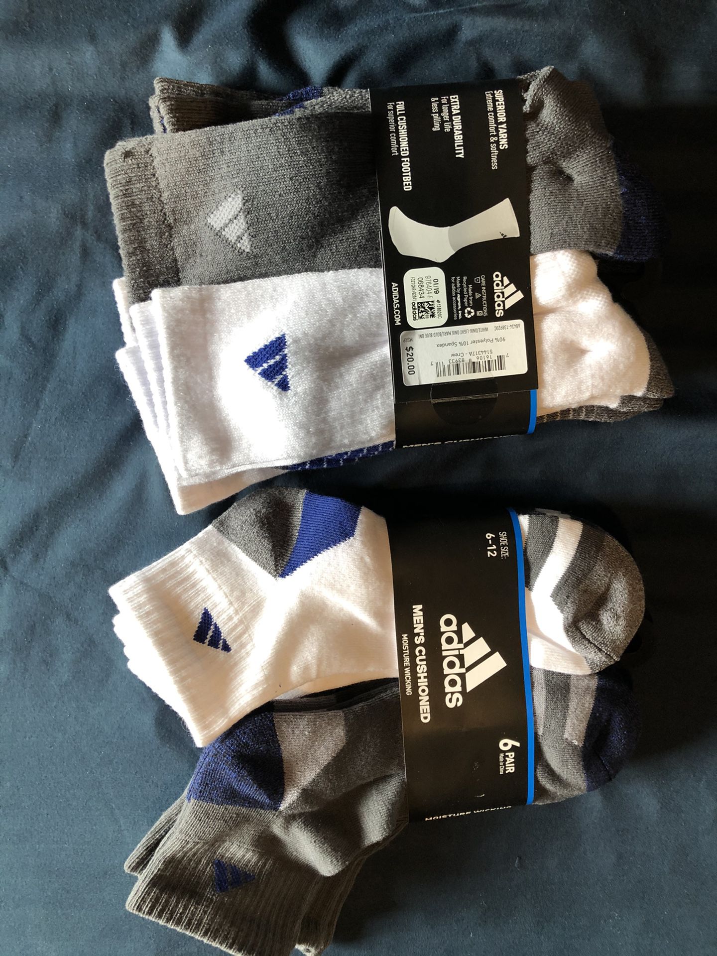 Adidas socks cushioned brand new