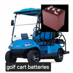 Golf Cart Batteries: 6v/8v/12v