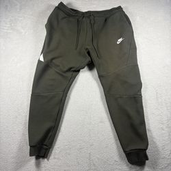 Nike Tech Fleece Pants Mens XL Faded Green Jogger Pull On Drawstring Grunge#3000