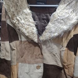 Leather/Suede Coat Women's XL 