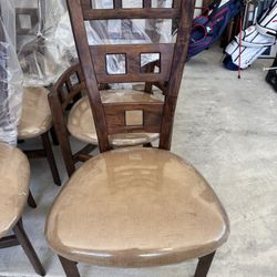 8 Wood Chairs $50 Each