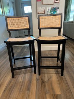 Black Rattan Counter Stools from Target