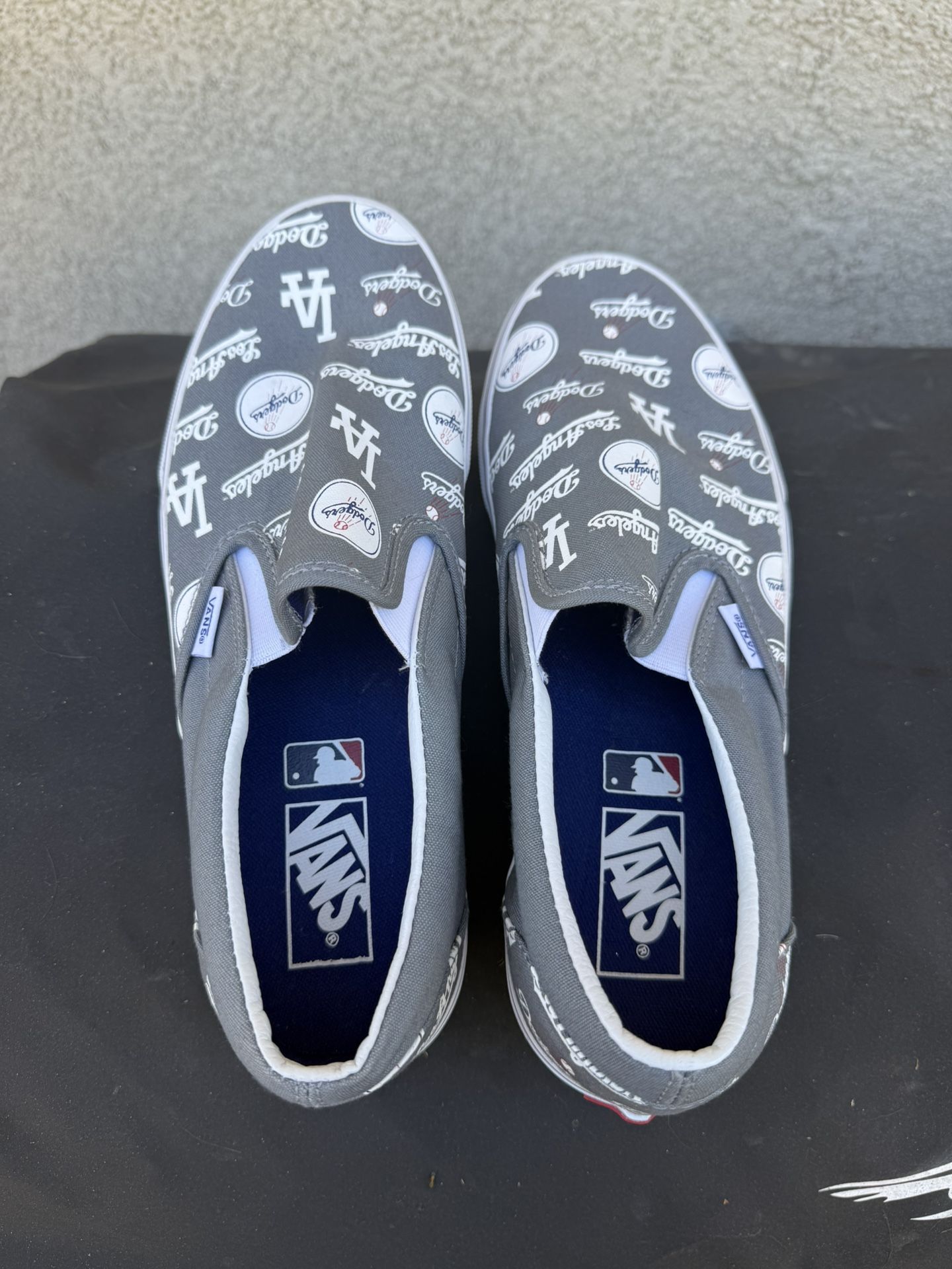 Dodgers Slip-on Vans (Size 9.5M/11W)