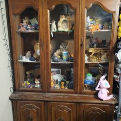 Big Curio Hutch Display Cabinet 