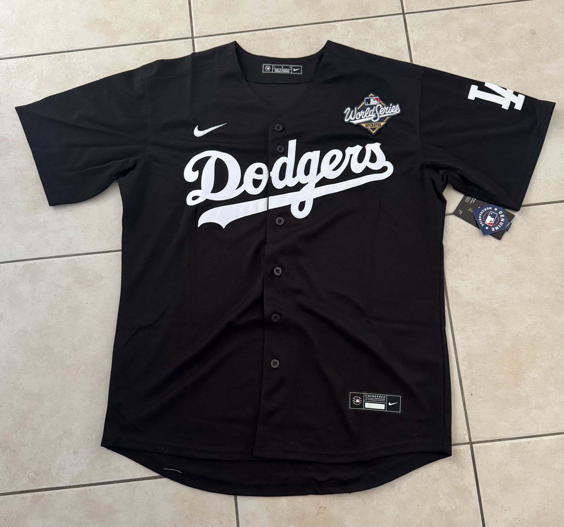 Los Angeles Dodgers World Series Jersey (Black Edition) Size Large 