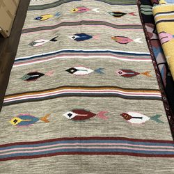 Assorted hand made wool kilim 4 x 6