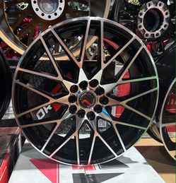 SET OF WHEELS TRAKLITE LIMITER 17X7.5 4X100 /4X114.3  BLACK MACHINED FACE .CKECK  PRICE