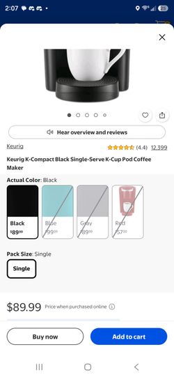 Keurig K-Compact Single-Serve Coffee Maker Black