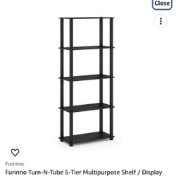5 Tier Black Shelf 