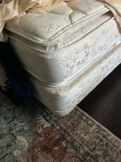 Free Double Pillow Top Mattress and Box Spring