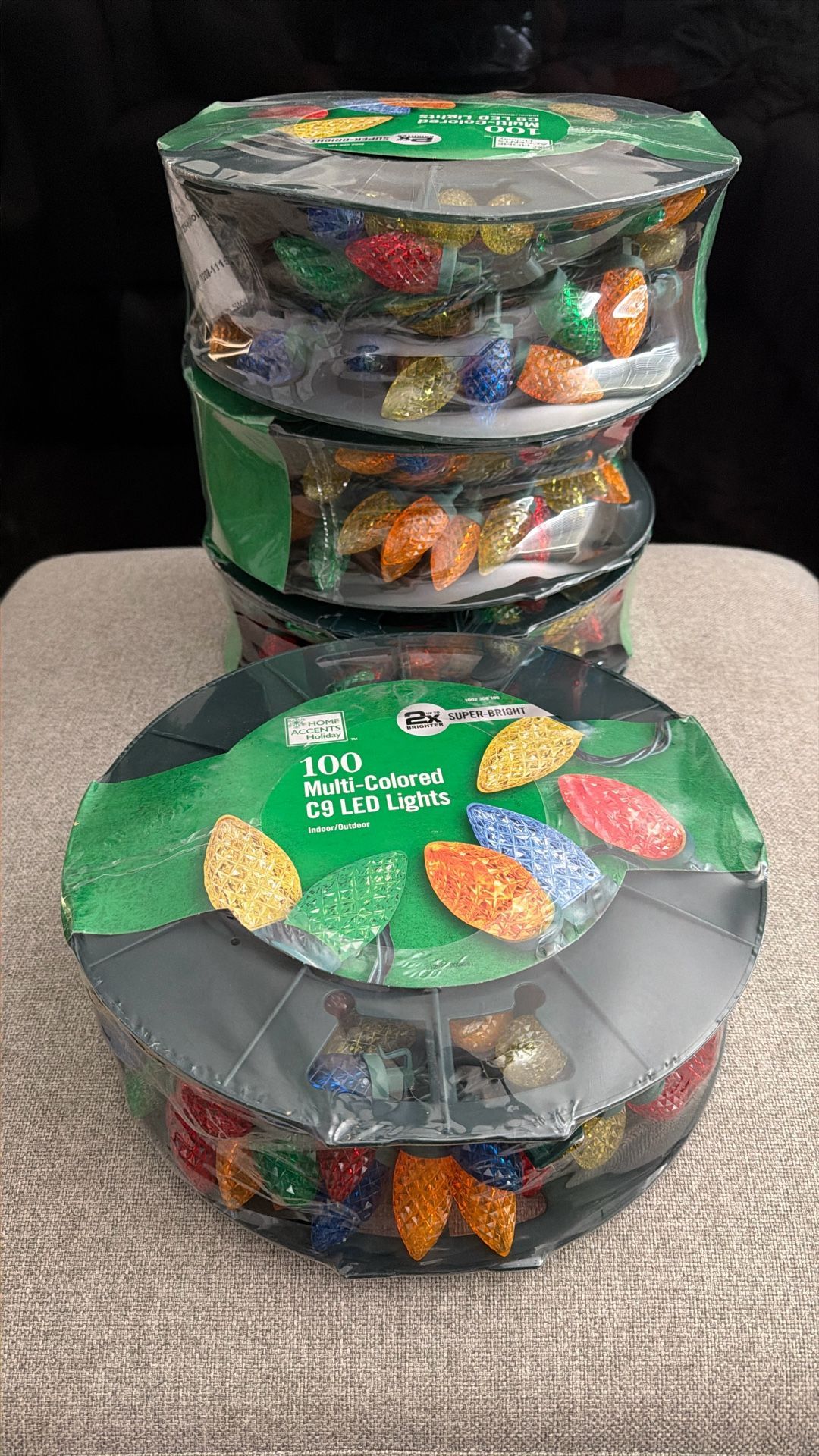 Multi-Colored C9 LED Christmas Lights (Set of 4)