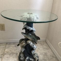 Ceramic Dolphin Side Table