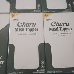 Box Of INABA CHURU MEAL TOPPER FOR DOGS Only $10 Dollars...Come With 6 Packs And Each Pack Has 3 Tubes   Total 18 Tubes For Only $10 Dollars 