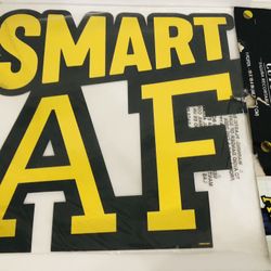 Amscan  Smart AF Cardboard Black & Gold Cutout 18.5” x 19” 