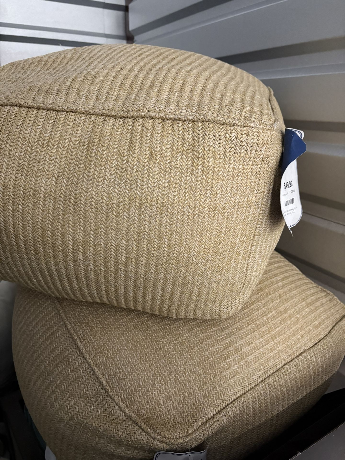 2 pillow comfort stools indoor/outdoor