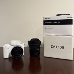 Sony ZV-E10 II with Sigma 10-18mm F2.8 DC DN Lens 