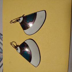 Laurel Burch Aztec Style Dangle Earrings