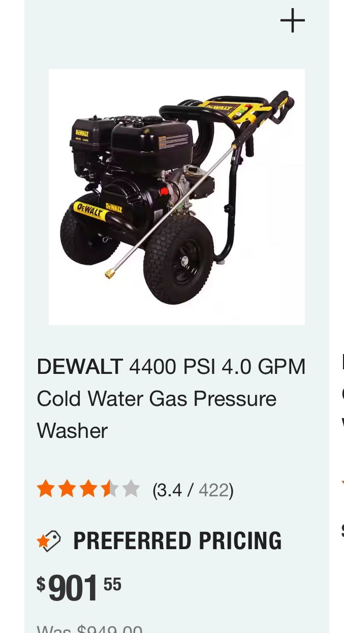 Dewalt Power washer 4400 PSI