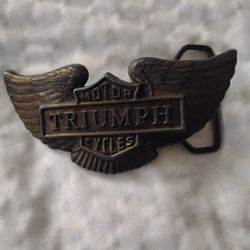 Vintage Brass  Belt Buckle