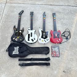 Guitar Hero Rockband Game Controllers Lot Of 8 Used Untested No Dongles As Is Wii PS2