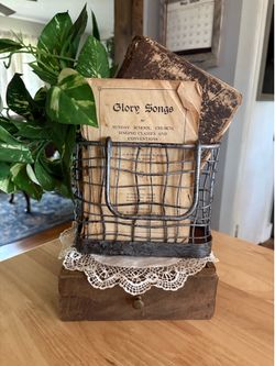 Rustic Industrial Metal Napkin Holder Country Farmhouse Boho Modern Mid Century